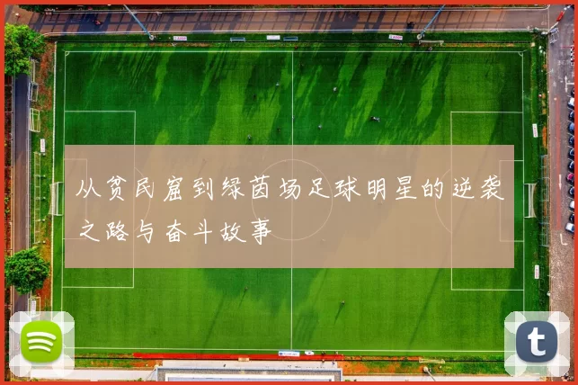 从贫民窟到绿茵场足球明星的逆袭之路与奋斗故事